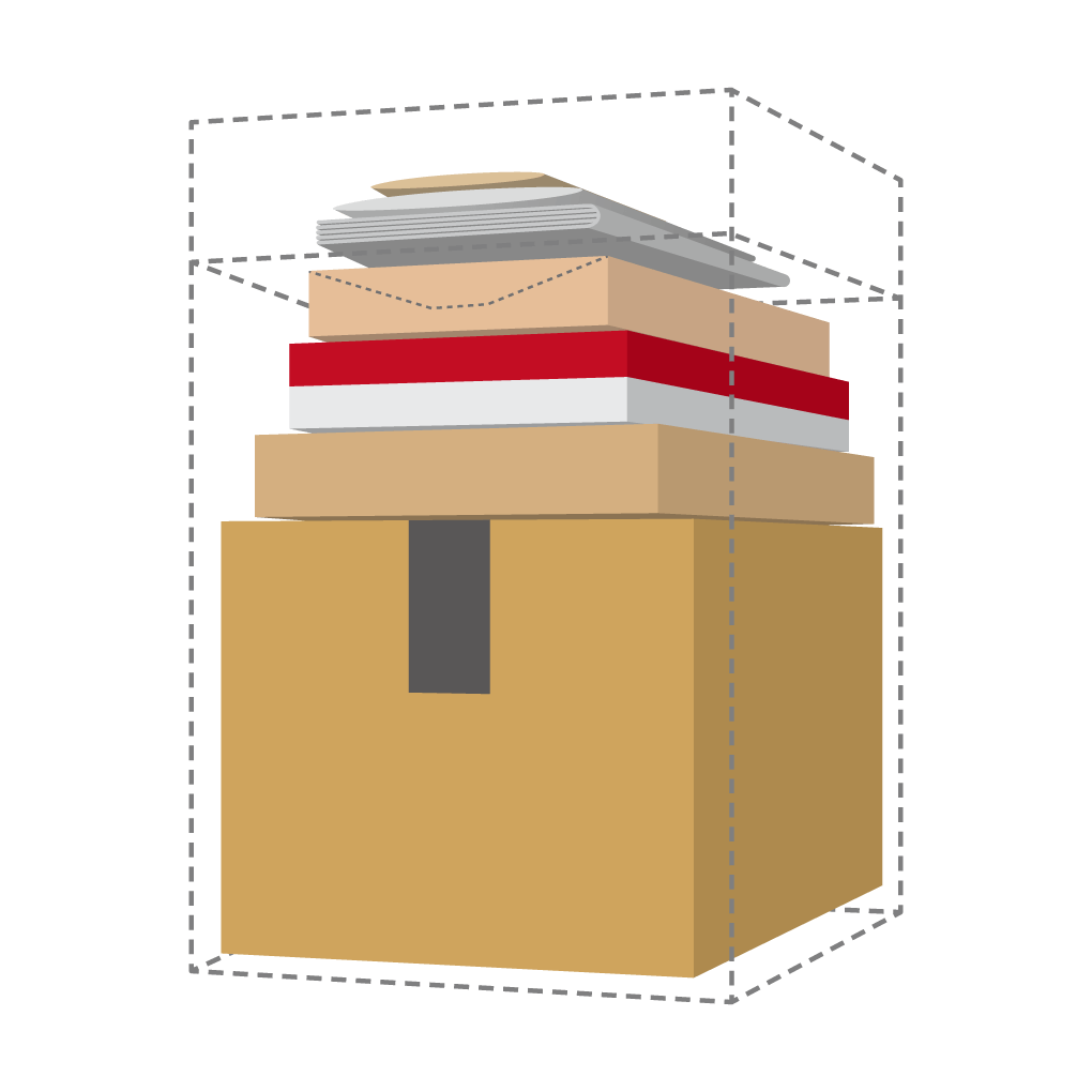 小型荷物を複数個受け取れる大容量の宅配ボックス