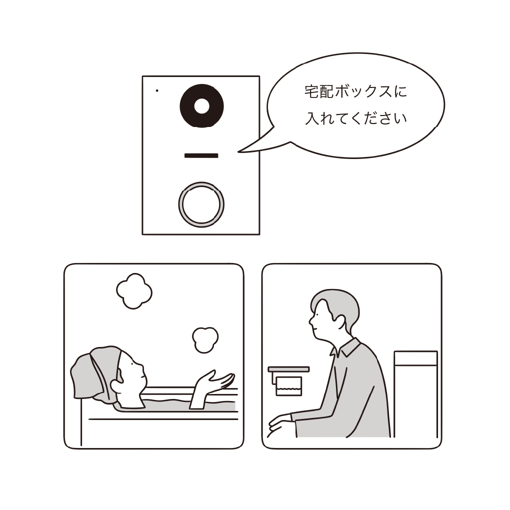 荷物の受け取り、自動応答におまかせ