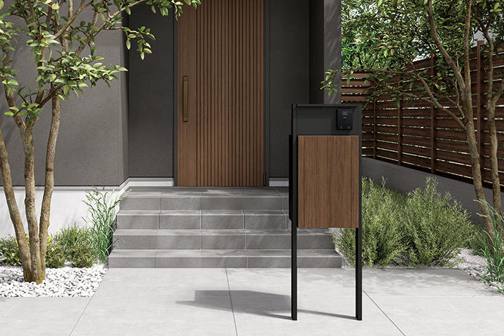 宅配ボックス門柱ユニット設置