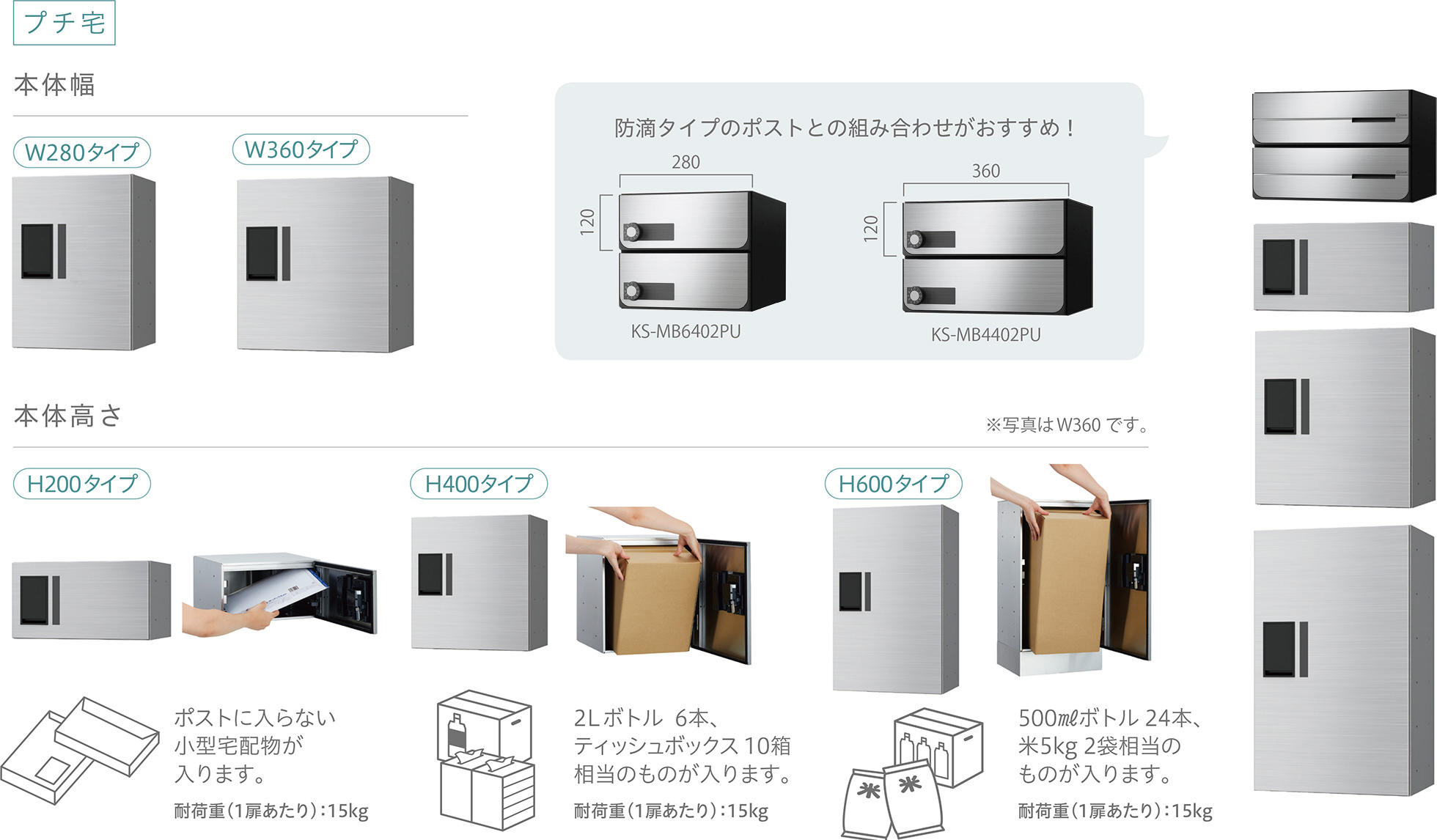 福袋セール】 プチ宅280 背面化粧 H400 捺印付 KS-TLR28R4AN-BK 直送品 送料別途見積り